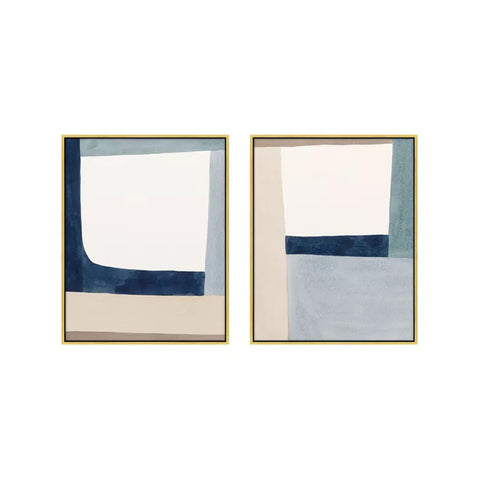 Striking Blue, Set of 2 -Framed Artwork