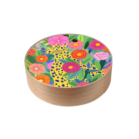 Floral Panther Wooden Storage Box