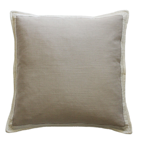 Barbara Barry Pillow Cover leather Trim 20"