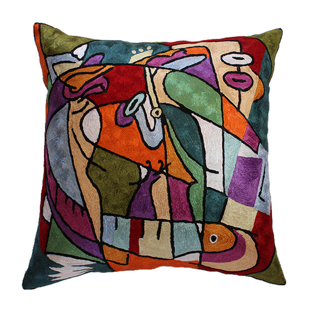 In Harmony Silk Pillow Cover 18"