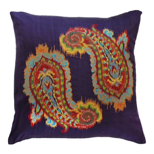 Silk Embroidery Pillow 18"